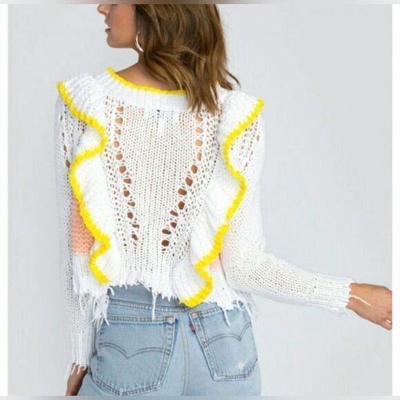 Wildfox “Sorbet stripe” Carlyle crop sweater - Picture 7 of 9